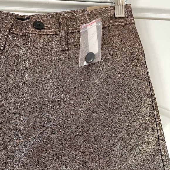 Madewell Slim Emmett Wide Leg Crop in Metallic - 26 - Picture 6 of 9